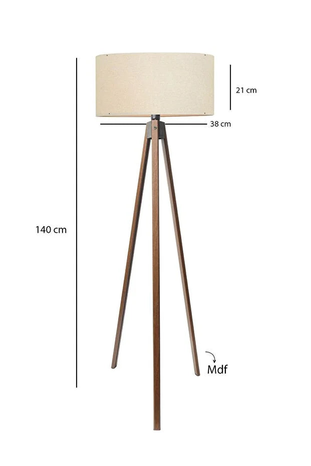 Scandinavian Style Wooden Tripod Floor Lamp